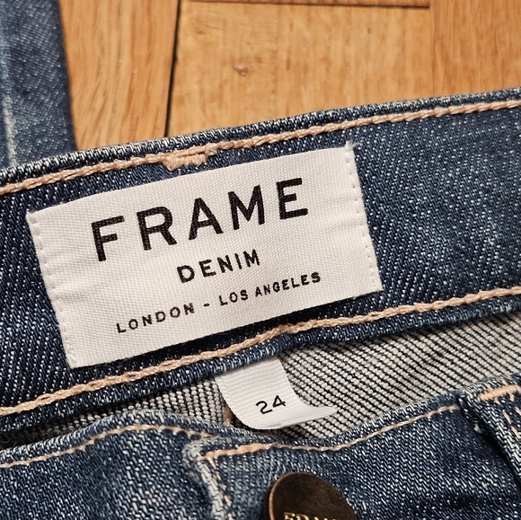 FRAME Le High Straight Leg Jeans Size 24 - Picture 4 of 6